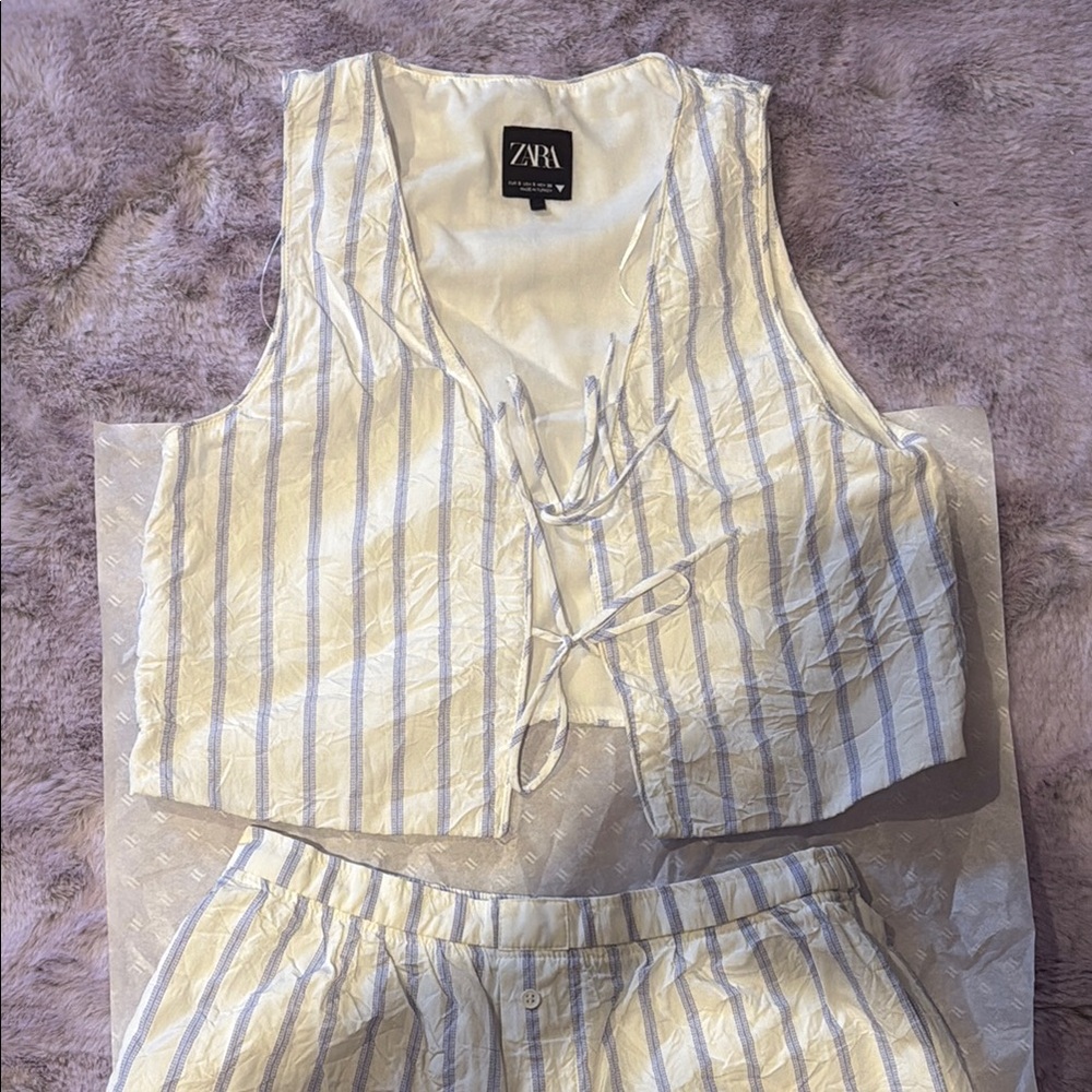 Striped Vest and Pants Set